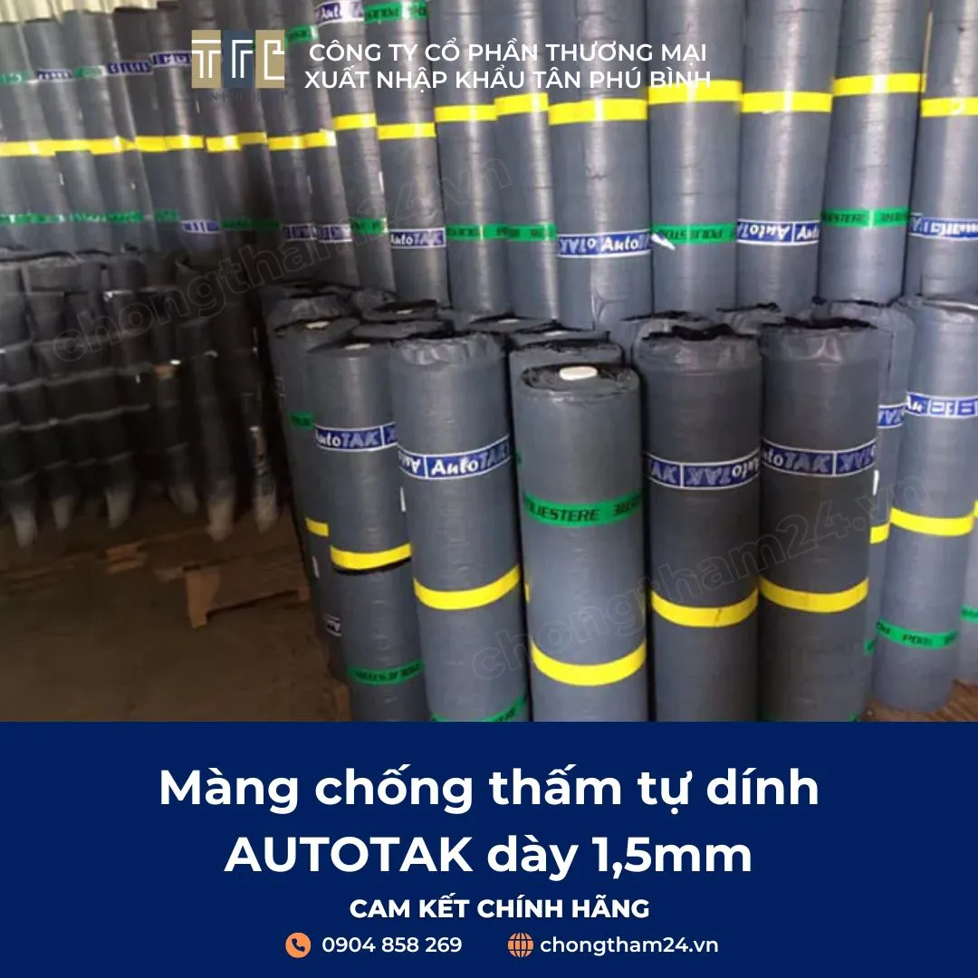 Màng chống thấm tự dính AUTOTAK (COPERNIT) – 1.5 mm