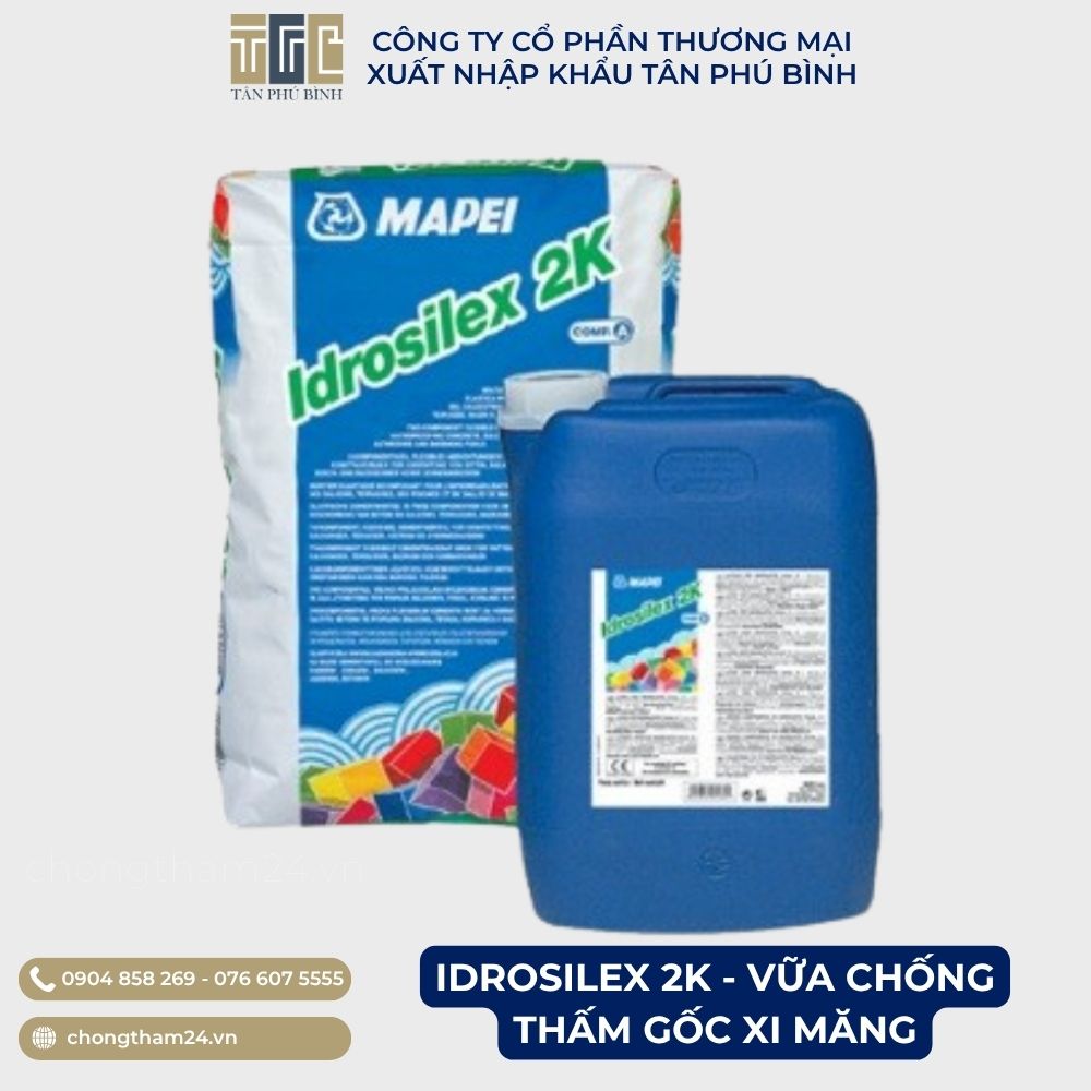 Idrosilex 2K – Vữa chống thấm hai thành phần gốc xi măng