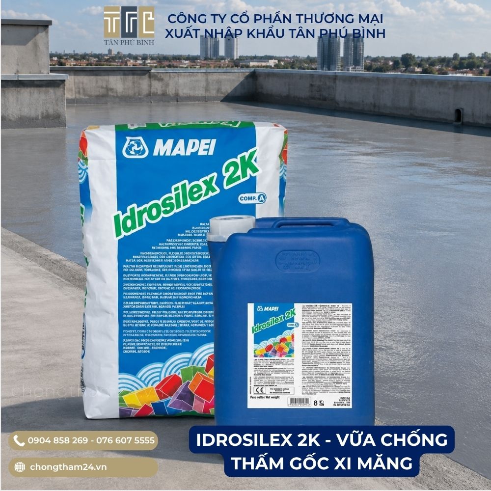 Vữa chống thấm hai thành phần Idrosilex 2K Vữa chống thấm hai thành phần Idrosilex 2K