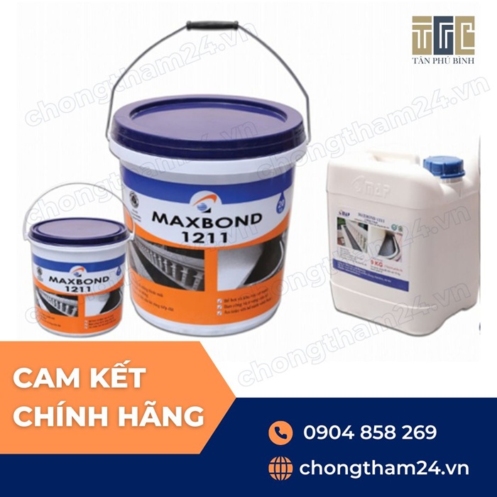 Maxbond 1211 – Chất chống thấm gốc xi măng 2 thành phần 24kg