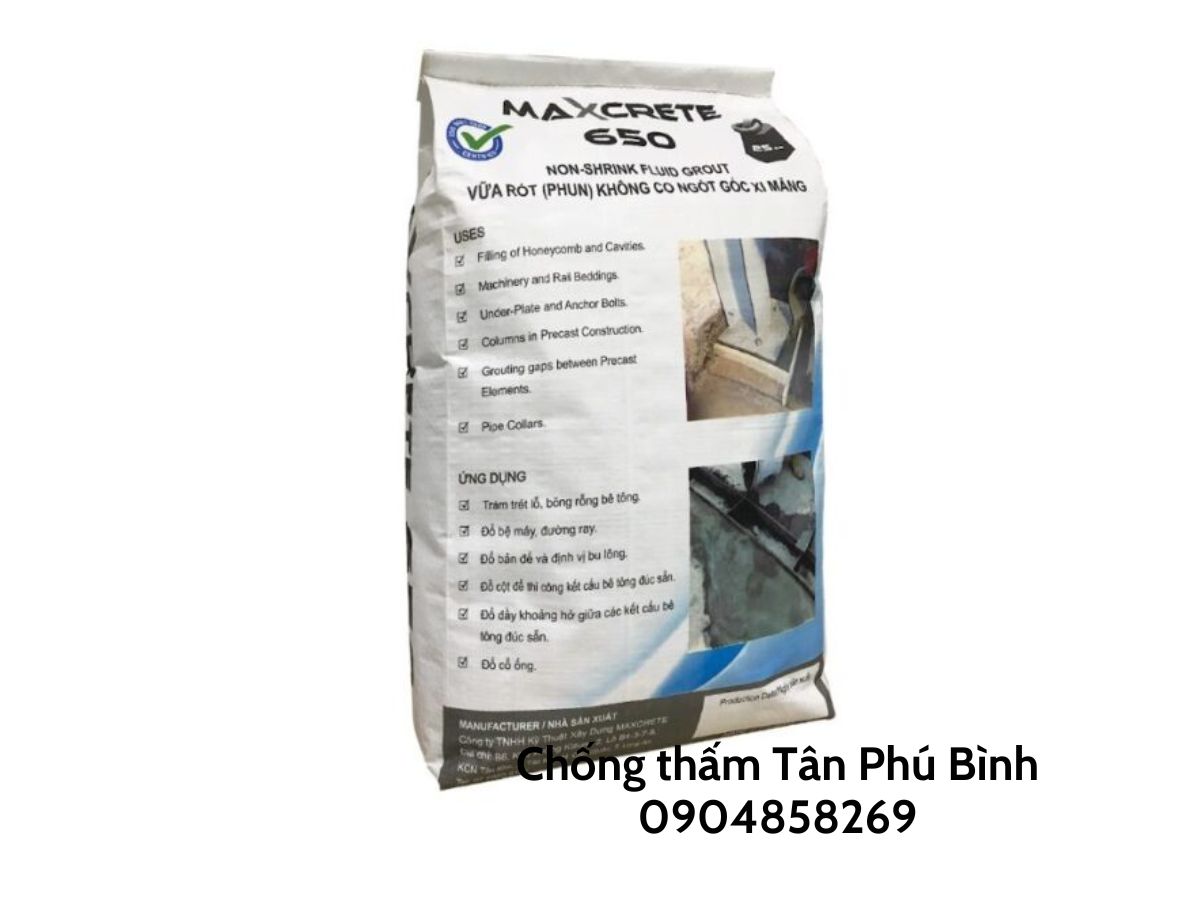 MAXCRETE 650 – Vữa rót không co ngót