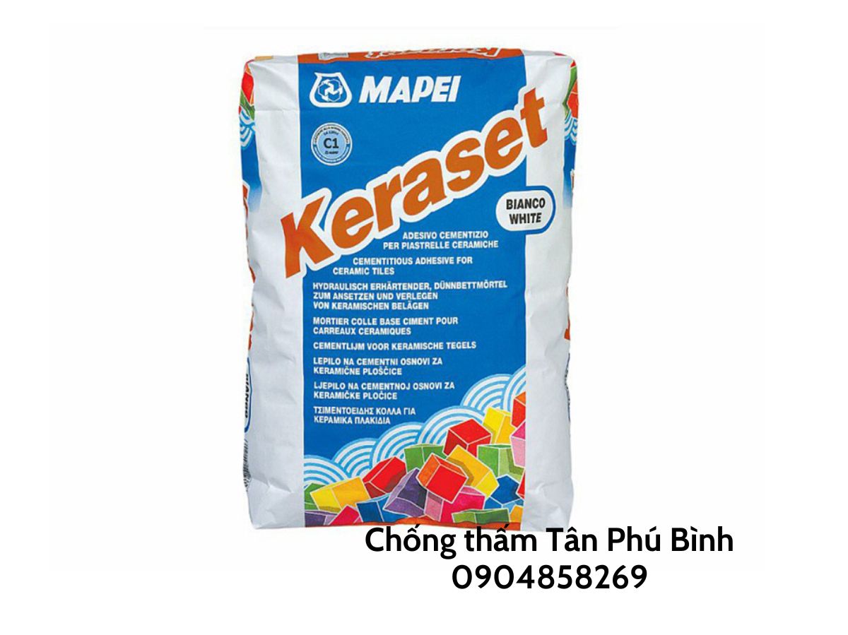 Keraset White – Vữa ốp lát gạch gốc xi măng màu trắng (bao 25kg)