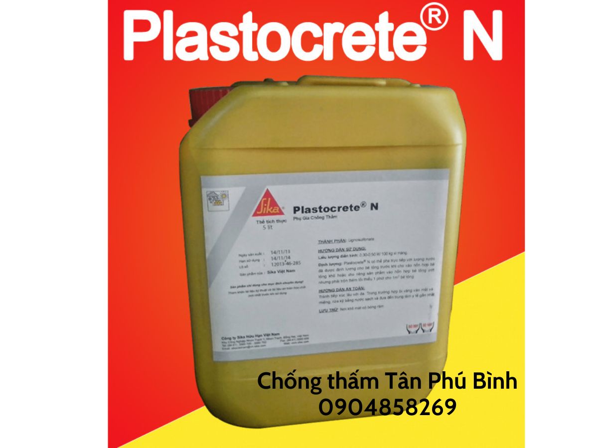Plastocrete N – Phụ gia chống thấm cho bê tông