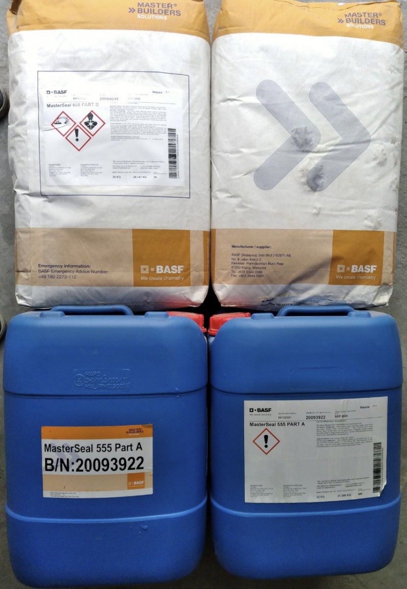 MasterSeal 555 – Vữa chống thấm gốc xi măng-polymer, mềm dẻo