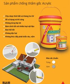 Sika RainTite - Hợp chất chống thấm đàn hồi kháng UV gốc Acrylic
