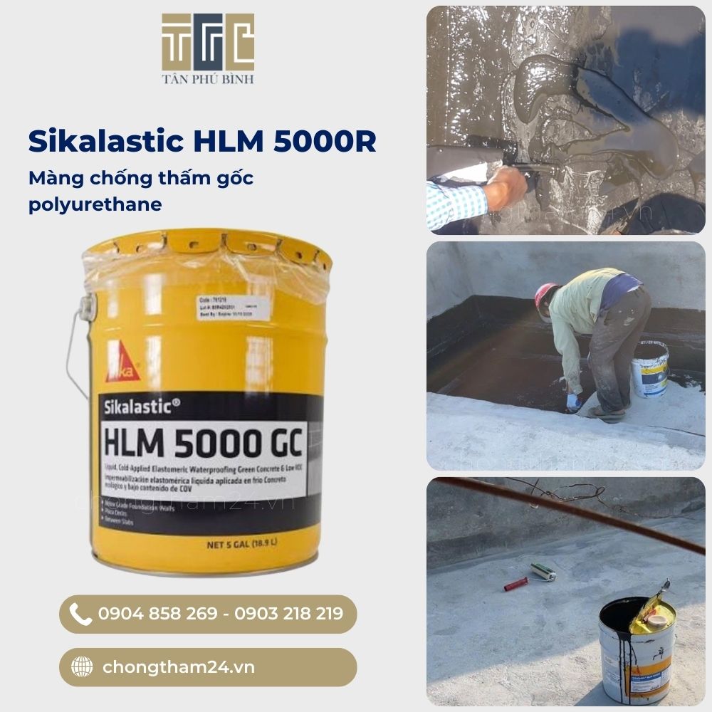màng chống thấm dạng lỏng gốc Polyurethane Sikalastic HLM 5000R