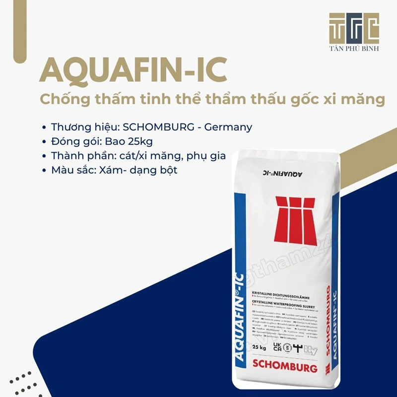 AQUAFIN-IC – Chống thấm tinh thể thẩm thấu gốc xi măng (Gemany)