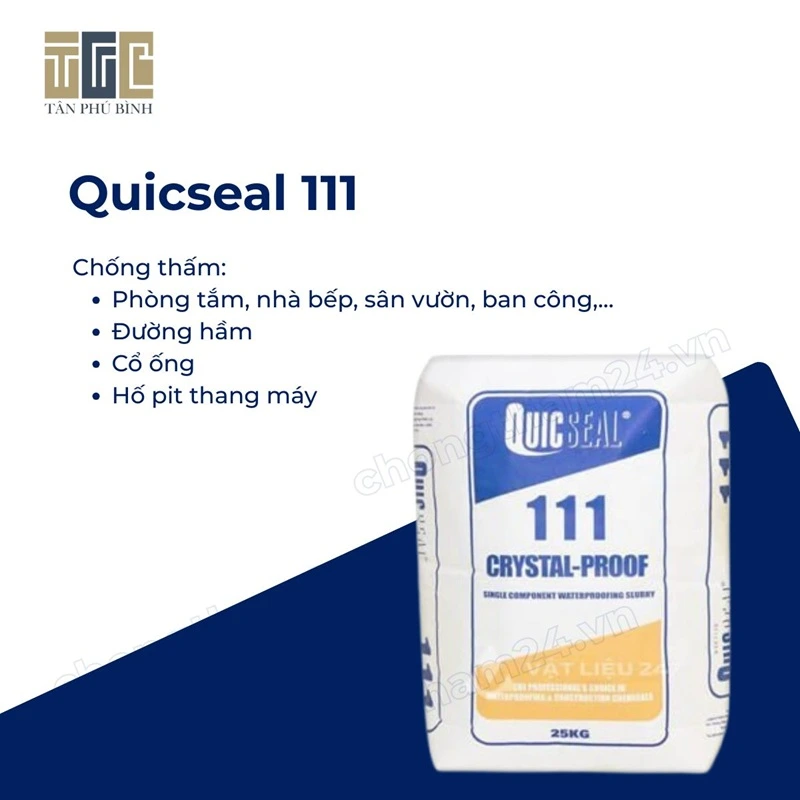 Quicseal 111 – Chất chống thấm dạng tinh thể