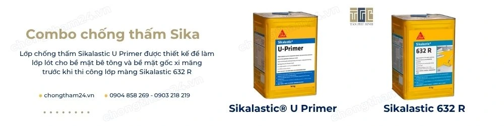 chống thấm Sikalastic U Primer và Sikalastic 632 R