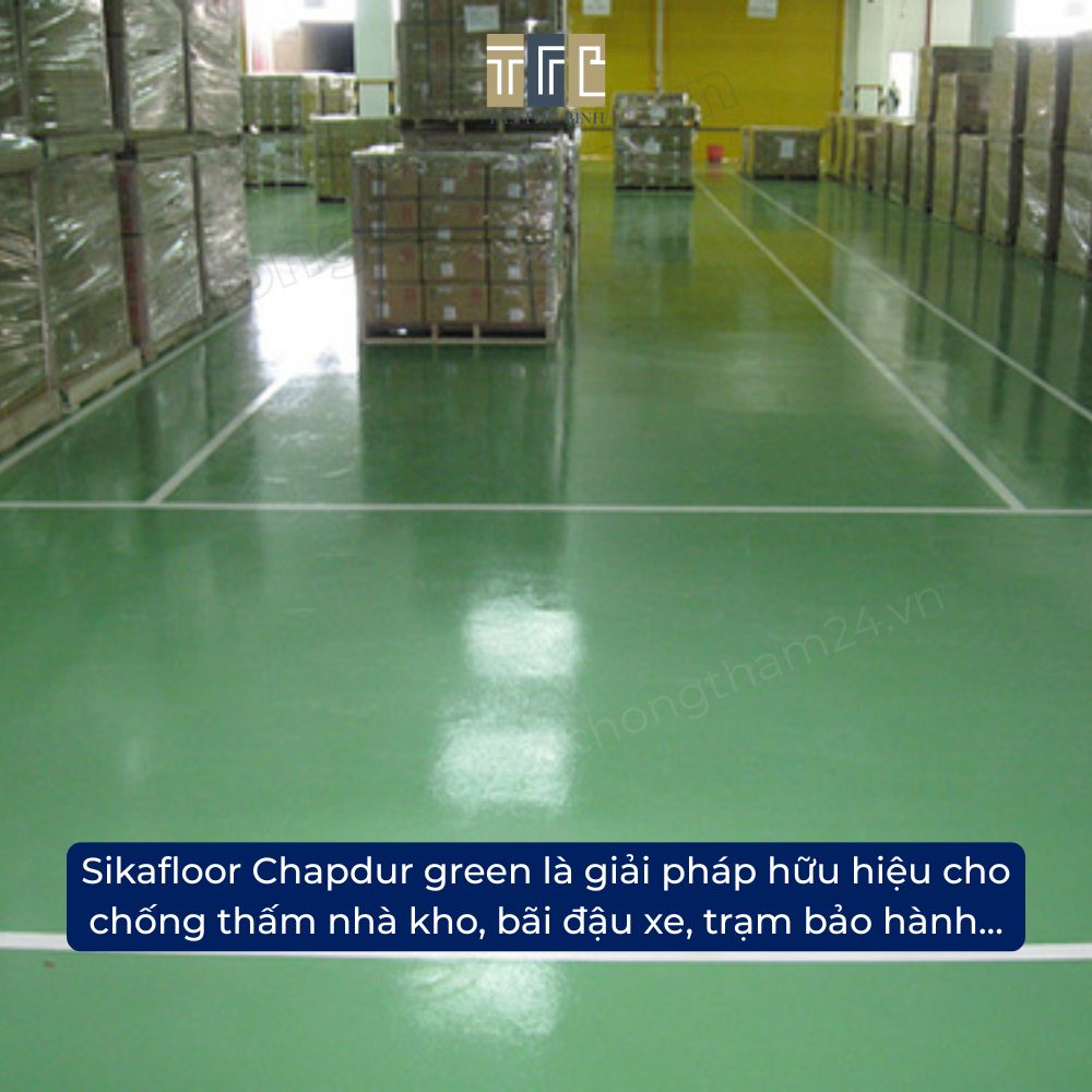 thi công chống thấm Sikafloor Chapdur green