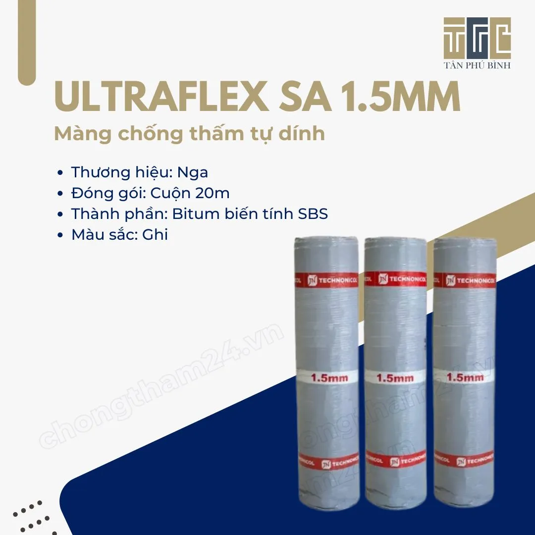 Ultraflex SA 1.5mm – Màng bitum biến tính SBS