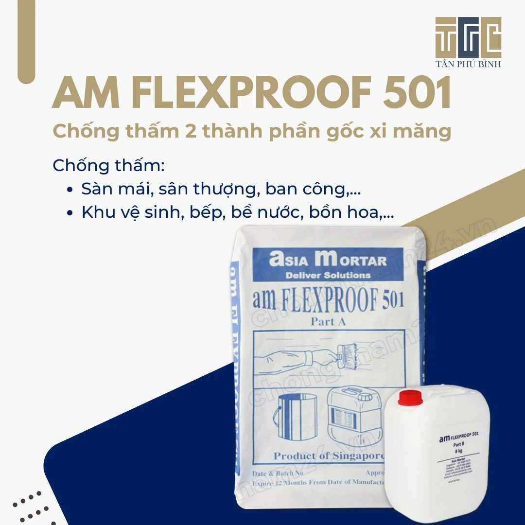 Am Flexproof 501 – Chống thấm 2 thành phần gốc xi măng