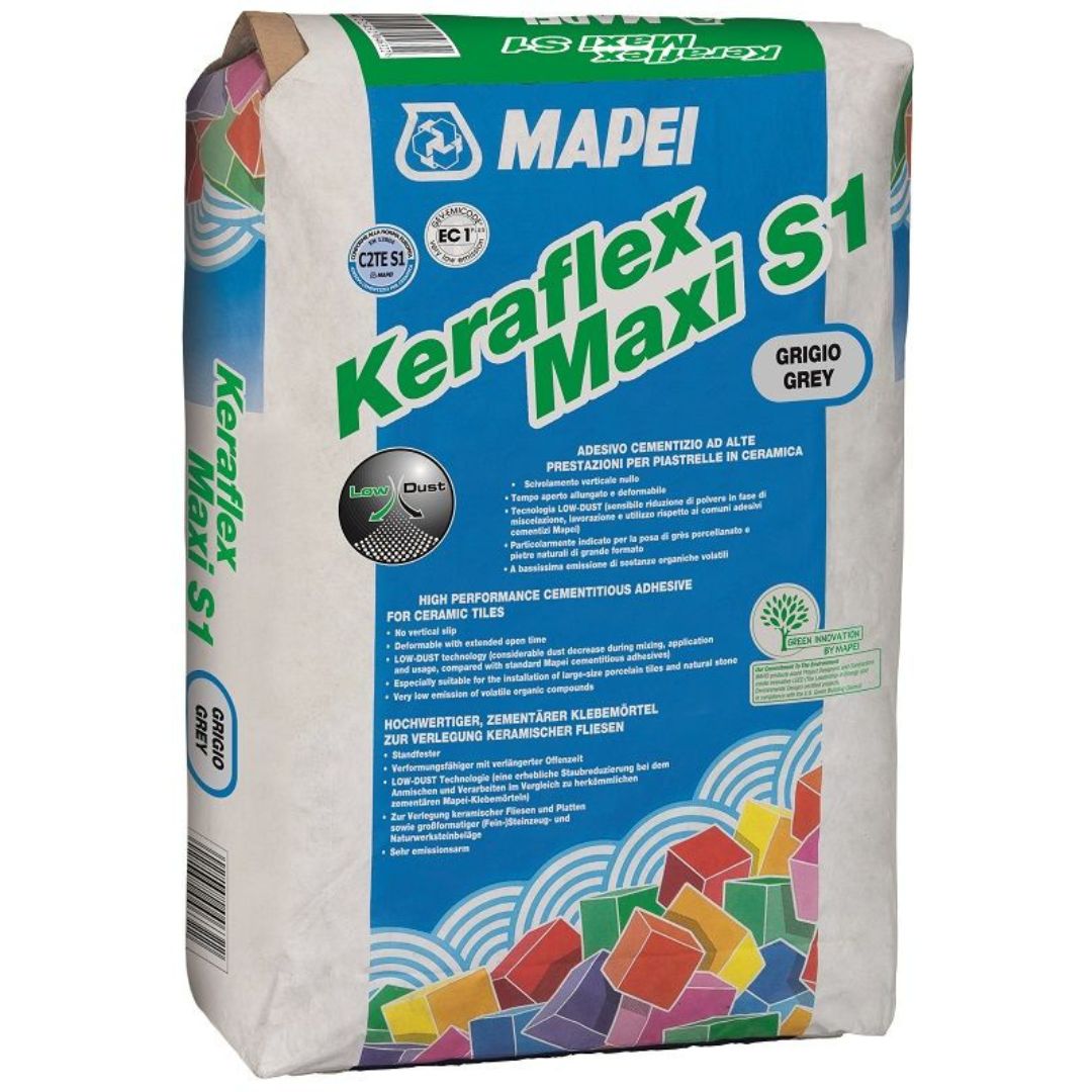 Keraflex Maxi S1 – Keo dán gạch chống trượt cho tường cao, đứng