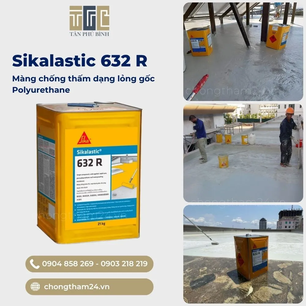 Sikalastic 632 R – Màng chống thấm dạng lỏng gốc Polyurethane