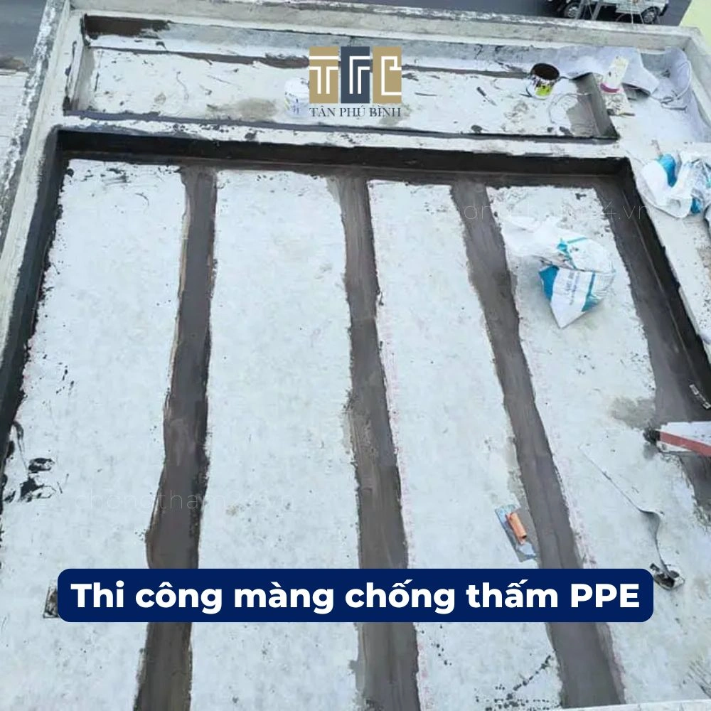 Thi công màng chống thấm PPE - 5 Thi công màng chống thấm PPE - 5