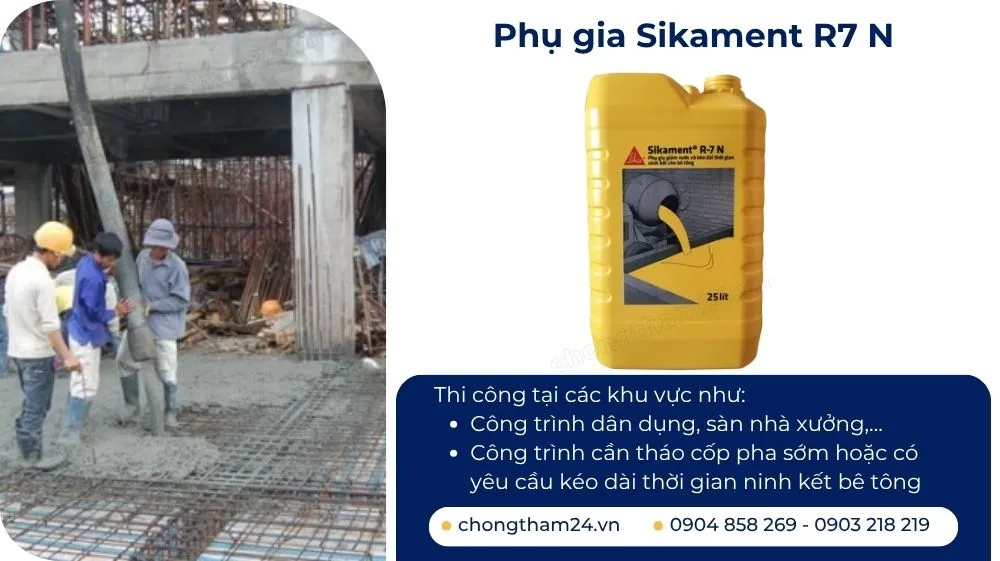 phụ gia bê tông Sika R7 phụ gia bê tông Sika R7