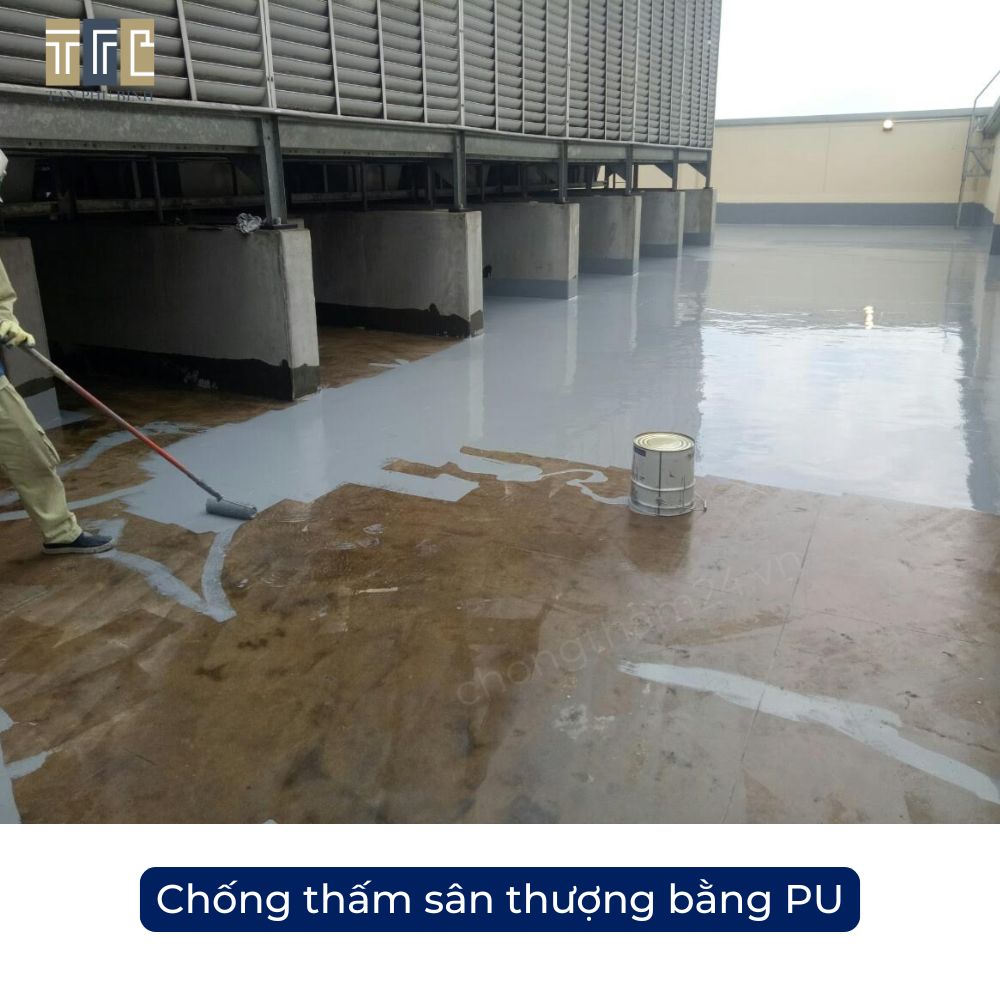 Chống thấm sân thượng đã lát gạch bằng PU