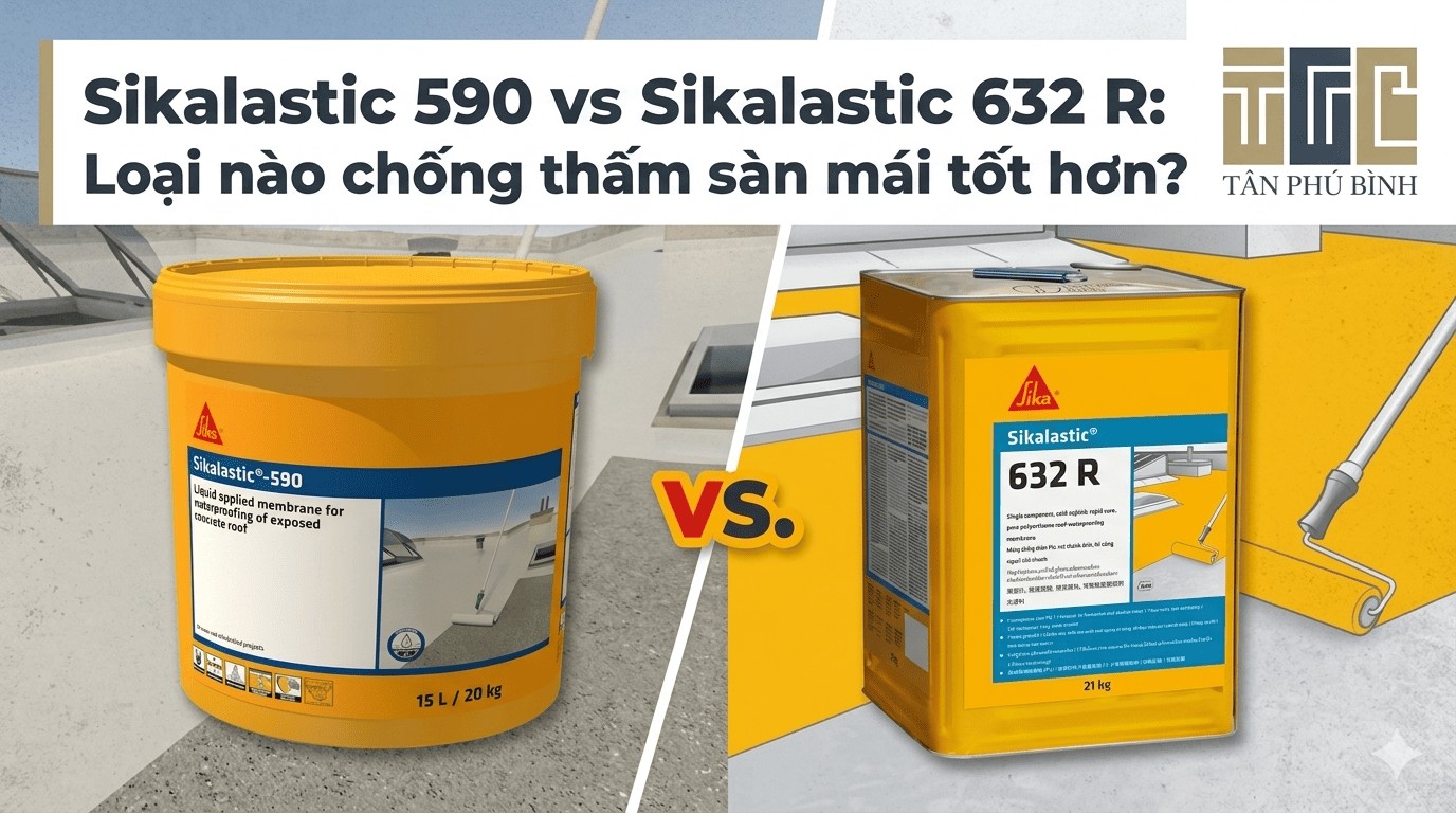 Sikalastic 590 với Sikalastic 632 R: Loại nào chống thấm sàn mái tốt hơn?