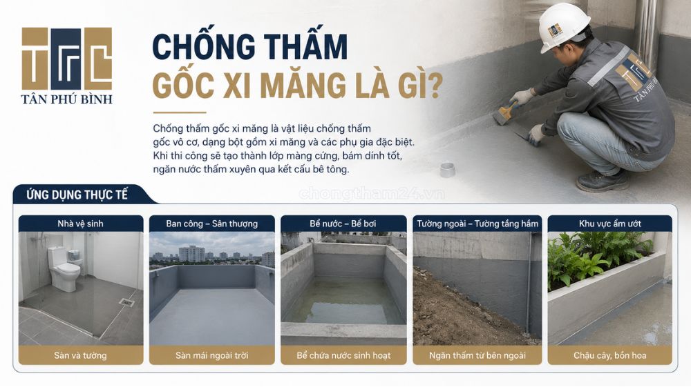 Chống thấm gốc xi măng cho nhà vệ sinh Chống thấm gốc xi măng cho nhà vệ sinh