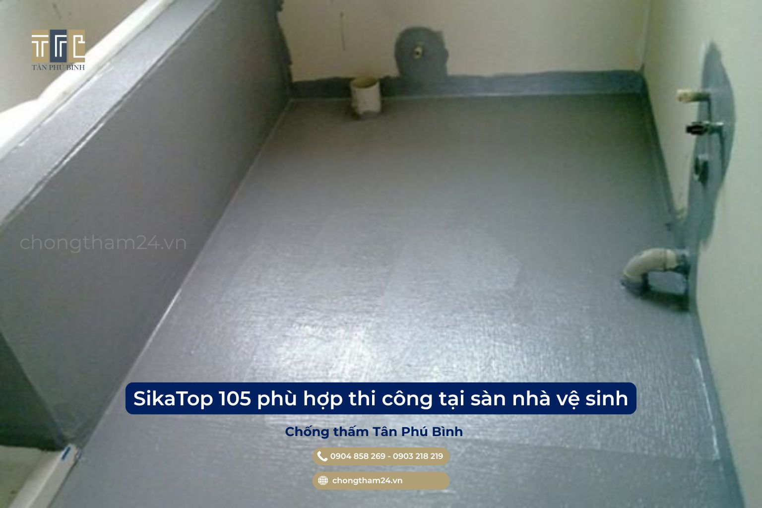 review SikaTop 105 chống thấm nhà vệ sinh vị trí sàn