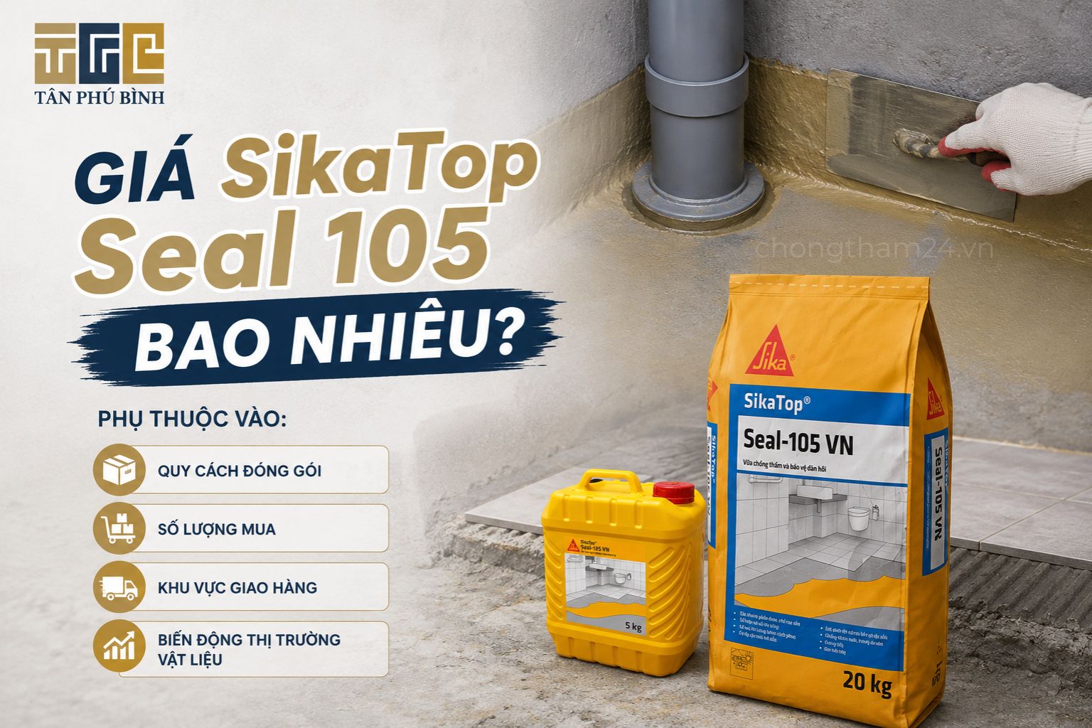 Giá Sikatop Seal 105 VN bao nhiêu tiền