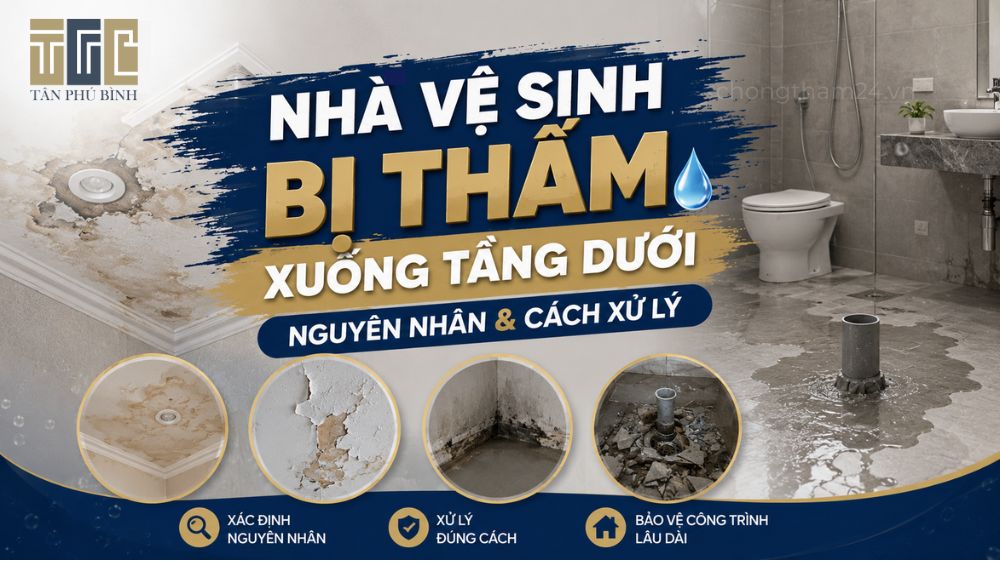 Nhà vệ sinh bị thấm xuống tầng dưới: Nguyên nhân và cách xử lý