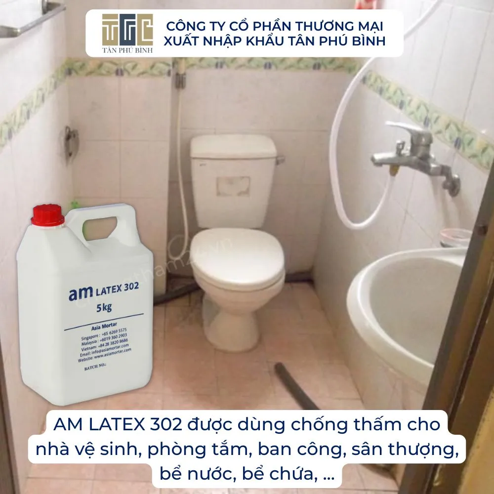 Phụ gia chống thấm Latex AM LATEX 302 Phụ gia chống thấm Latex AM LATEX 302