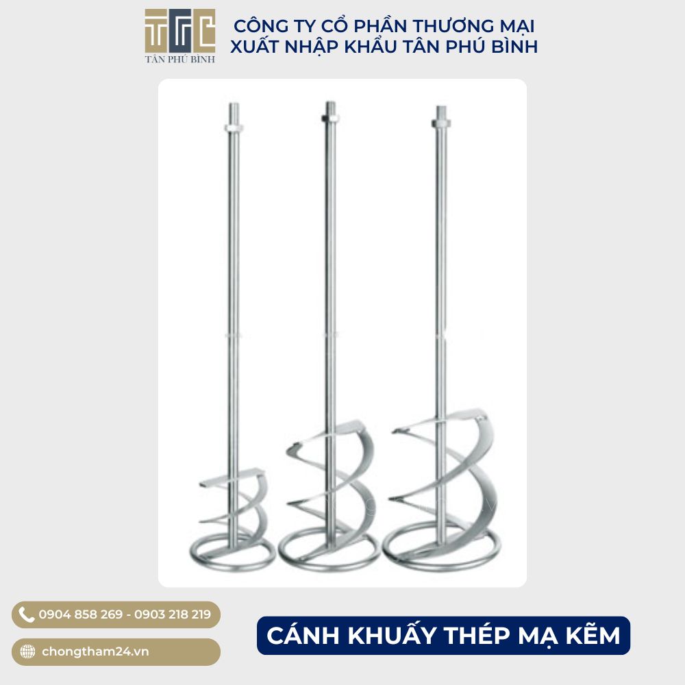 Cánh khuấy thép mạ kẽm – Dụng cụ hỗ trợ trộn vật liệu xây dựng hiệu quả