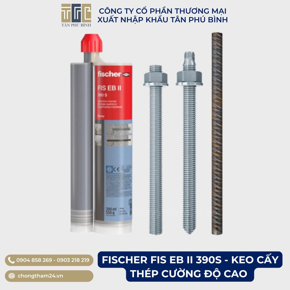 Fischer FIS EB II 390S – Keo khoan cấy thép cường độ cao cho kết cấu bê tông