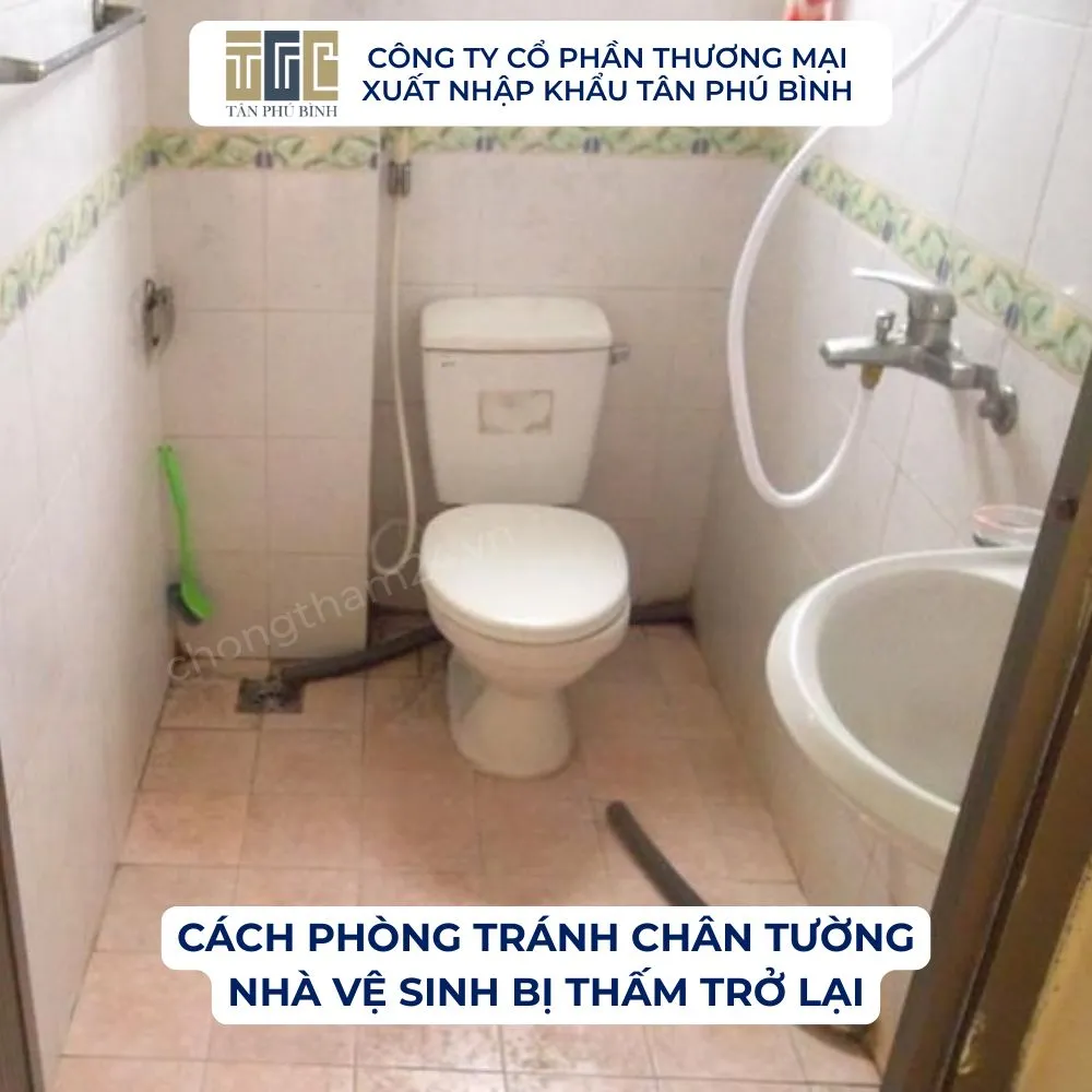 Cách phòng tránh chân tường nhà vệ sinh bị thấm trở lại