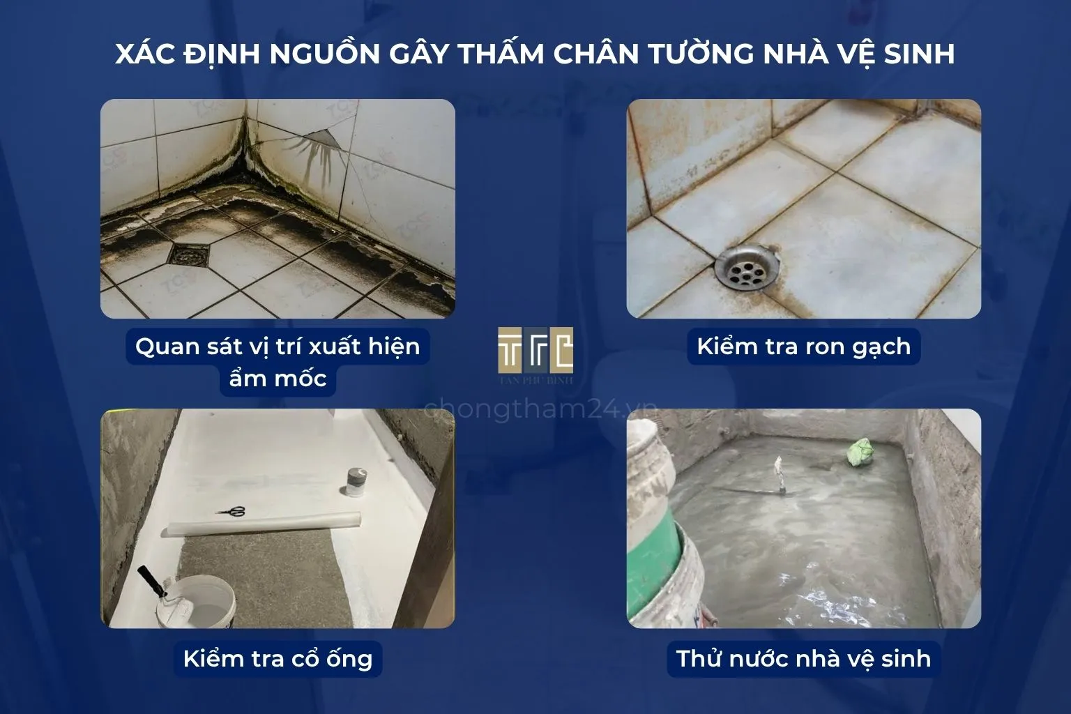 Cách xác định chính xác nguồn gây thấm chân tường
