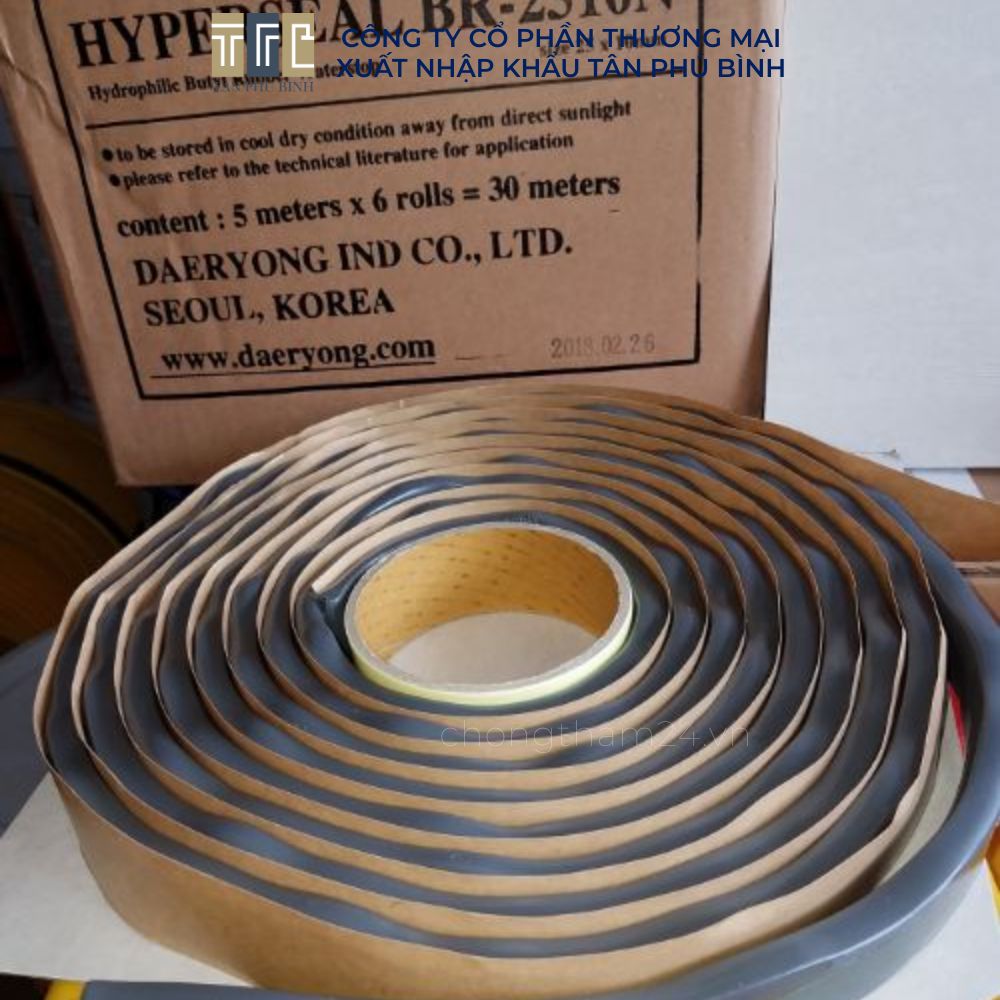 Thanh trương nở Hyper Seal BR-2510NC Hàn Quốc cho mạch ngừng & cổ ống
