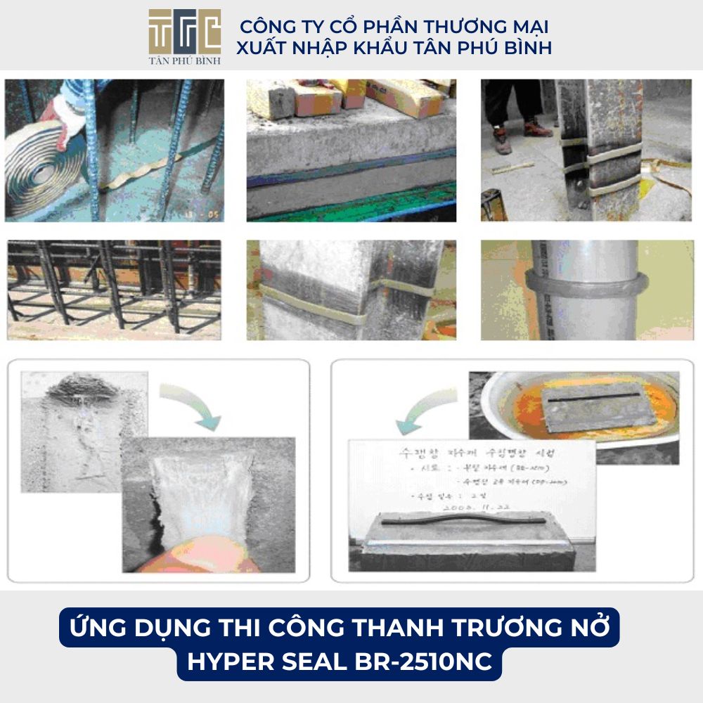Thi công Thanh trương nở Hyper Seal BR-2510NC Thi công Thanh trương nở Hyper Seal BR-2510NC